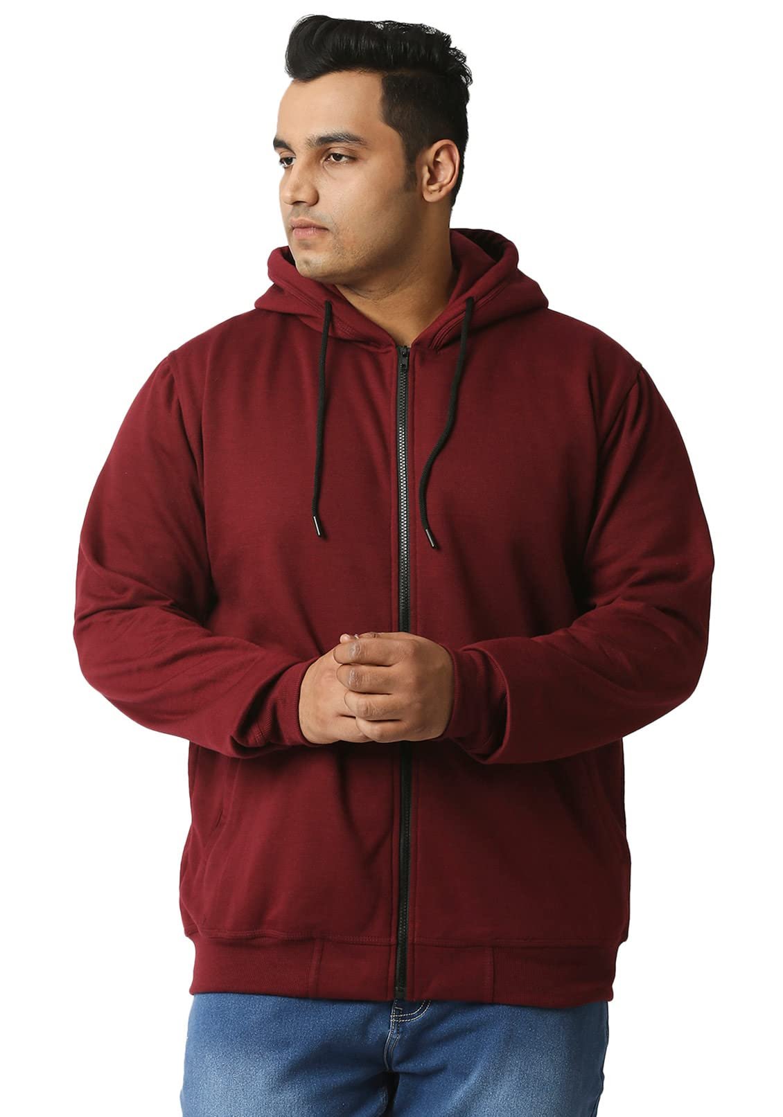 Wear Your Opinion Men’s Plus Size Fleece Zipper Hoodie Jacket