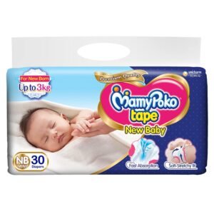 MamyPoko Baby Tape Diapers,Newborn Mini,Pack Of 30,1 Count