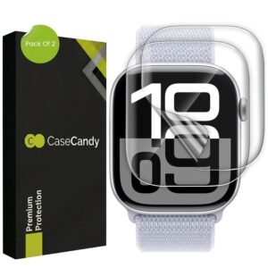 BIGFACE Casecandy® – (Pack 2) Screen Protector for Apple Watch 42mm Series 12/11/10 | HD Screen Guard for Apple Watch Series 10 / Series 11/12 42mm – HD/Easy Installation Kit/Bubble Free Technology