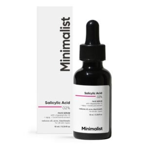 Minimalist 2% Salicylic Acid Serum for Acne & Blackheads | BHA Exfoliating Anti Acne Serum for Pore Cleansing & Oil Control | Pore Tightening Treatment for Oily & Acne-Prone Skin | 10ml