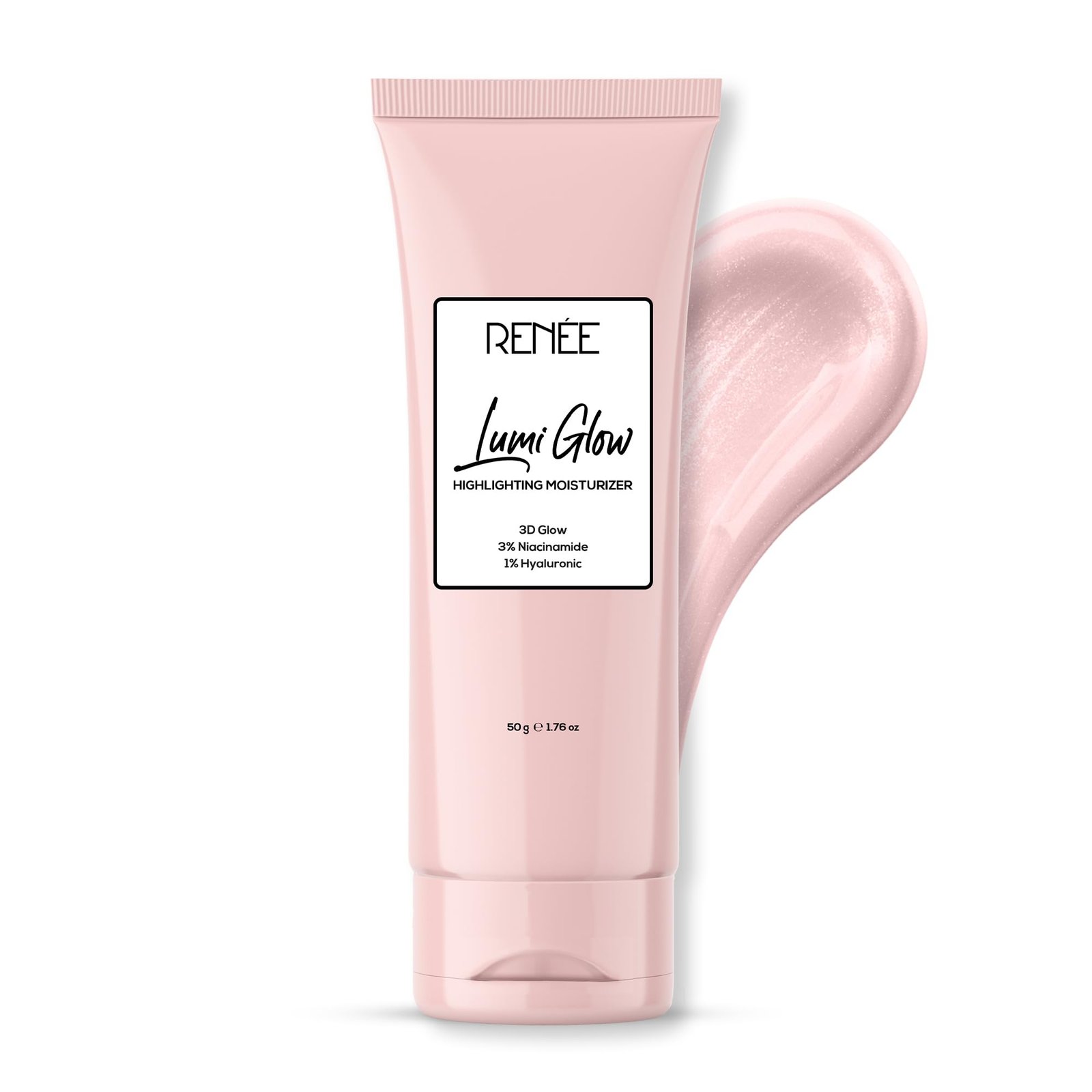 RENEE Lumi Glow Highlighting Moisturizer | Enriched with 3% Niacinamide & 1% Hyaluronic Acid | Non-Sticky | Glowing Skin | 50g