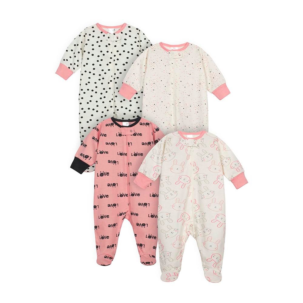 ONESIES Brand Baby Boys Sleepers 4-Pack Footies and Toddler Set