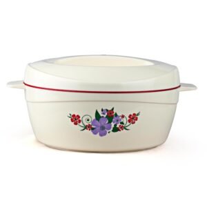 Cello Roti Plus Insulated Casserole Hot Pot Box Case with Lid 2500 ml Red | BPA Free, Double Wall PU Insulated, Inner Drip Tray Casserole For Hot Pot For Roti Chapathi | Hot Pot Roti Case For Kitchen