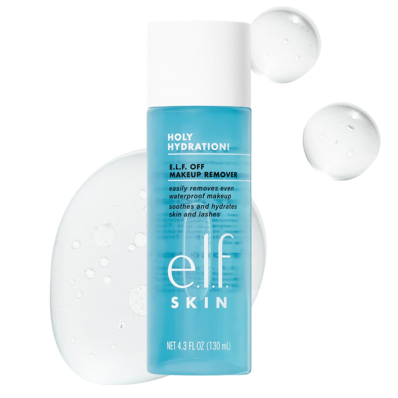 el.f. SKIN Holy Hydration! e.l.f. Off Makeup Remover, Liquid Makeup Remover For Eye, Lip & Face Makeup, Gentle Formula, Vegan & Cruelty-free