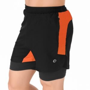 Oysters Men’s 2 In 1 Running Quick Dry Shorts Gym Athletic Workout Shorts For Men With Phone Pockets