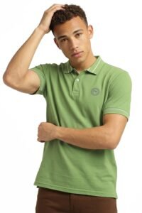 Peter England Men’s Regular Fit Insignia Half Sleeve Polo T-Shirt | Cotton Rich | Premium Pique Weave