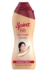 Spinz BB Brightening & Beauty Face Talc for Instant Brightness | Lasts 2X Longer, Covers Dark Spots and Blemishes, Gives Soft and Smooth Skin (Natural Beige) – 70 gm