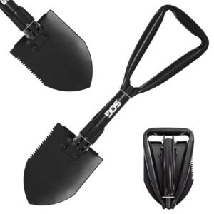 SOG Entrenching Tool F08-N – Folding Shovel, High Carbon Steel Handle, Nylon Carry Case, Powder Coat Finish