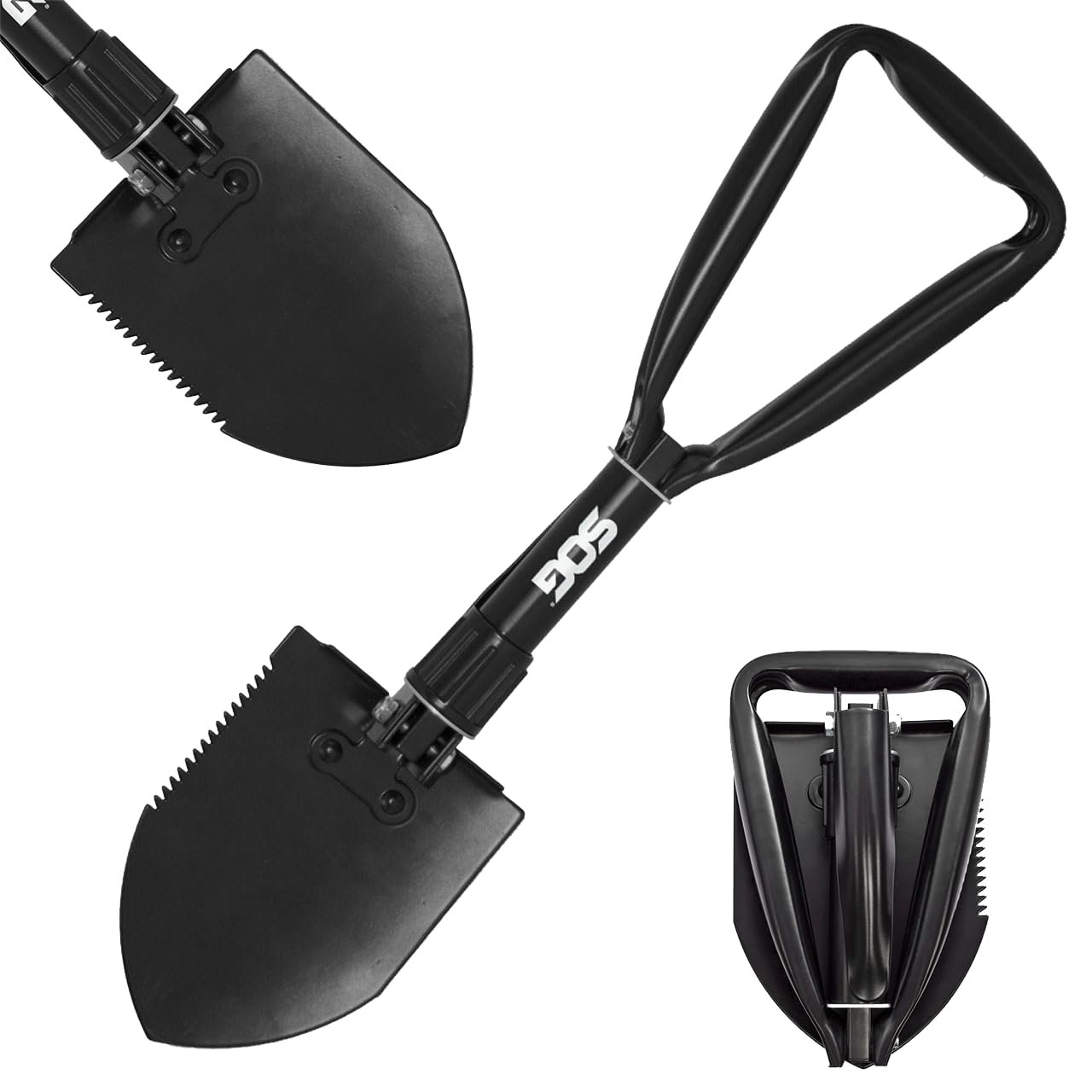 SOG Entrenching Tool F08-N – Folding Shovel, High Carbon Steel Handle, Nylon Carry Case, Powder Coat Finish