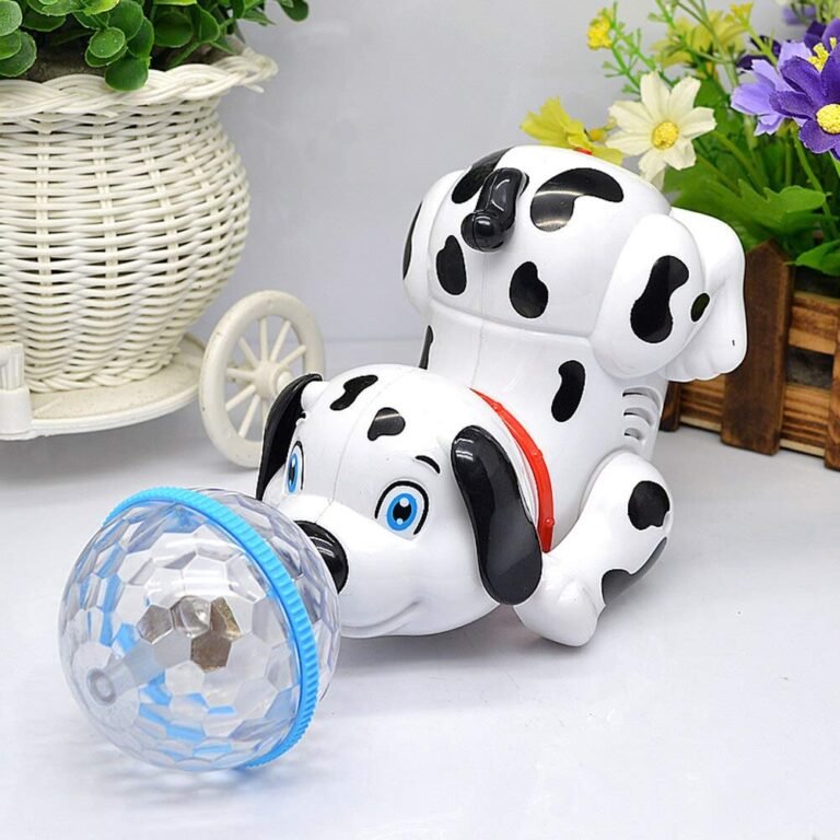 VGRASSP Dancing Dog Toy for Kids Babies with Music and 3D Flashing LED Light Ball – Cute Animal Puppy Gift for Boys and Girls