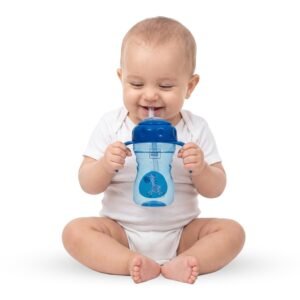 Mee Mee 2-in-1 Sipper Cup | Anti-Spill Lock | BPA-Free | Easy-Grip Handles | 210ml | Silicone Straw | Wide Mouth | Easy to Clean | Dust Cover | Lightweight Cup
