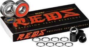 Bones Bearings Reds Bearings (8 Pack W/Spacers and Washers)