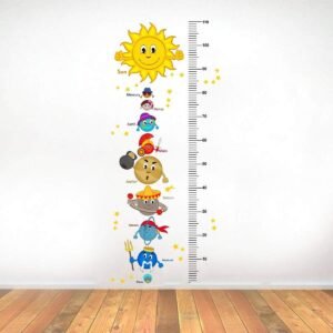 Rawpockets Decals ‘ Solar System and Height Measurements Chart for Kids – Kids Room ‘ Extra Large Size ( Wall Coverage Area – Height 160 cms X Width 45 cms )(Pack of 1)Wall Sticker
