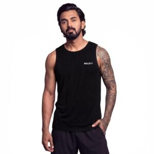 Boldfit Sleeveless Tshirts for Men Cotton Gym Vest Tank Top Men Quick Dry Workout Sando for Man Stretchable Mens Baniyan Innerwear Vest for Running, Training, Yoga, Everyday Wear Comfort Fit Tshirt