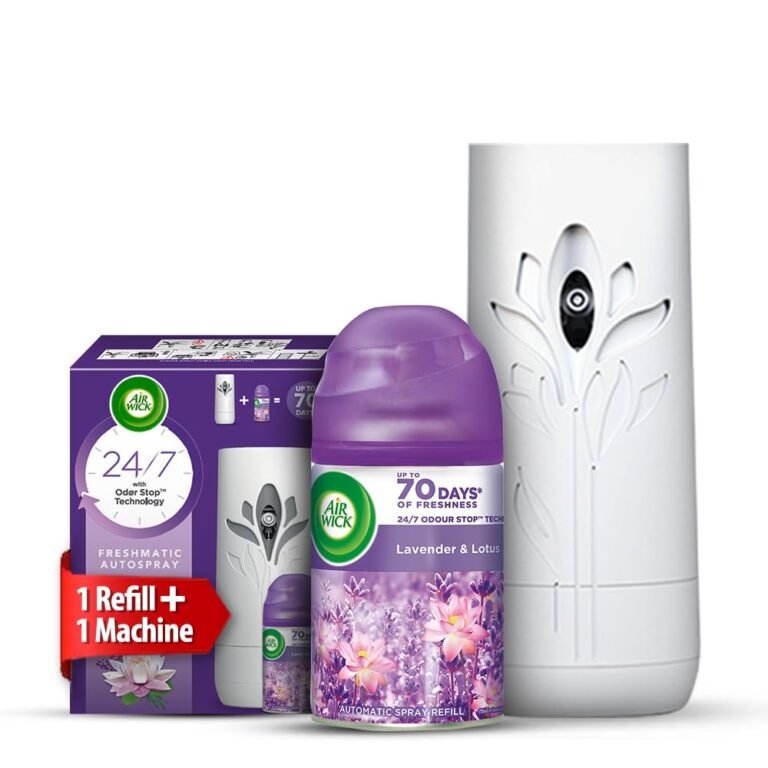Airwick Freshmatic Air Freshner Complete Kit, Hills Of Munnar – 250 Ml, Spray(Lavender & Lotus)