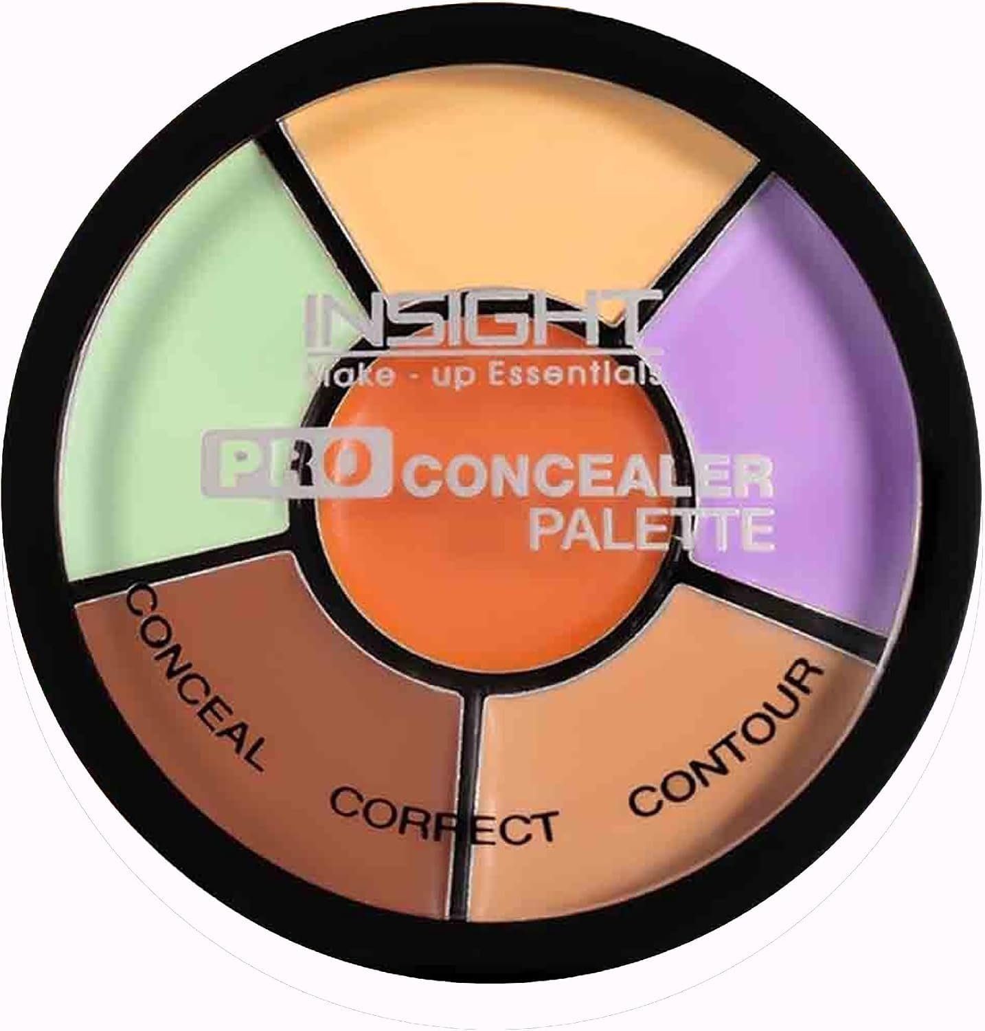 INSIGHT Pro Concealer Palette – Shade Corrector | Makeup Wheel for Face | Satin–Matte Finish | 3-in-1 Conceal, Contour & Correct | Waterproof | Full Coverage | 15gm