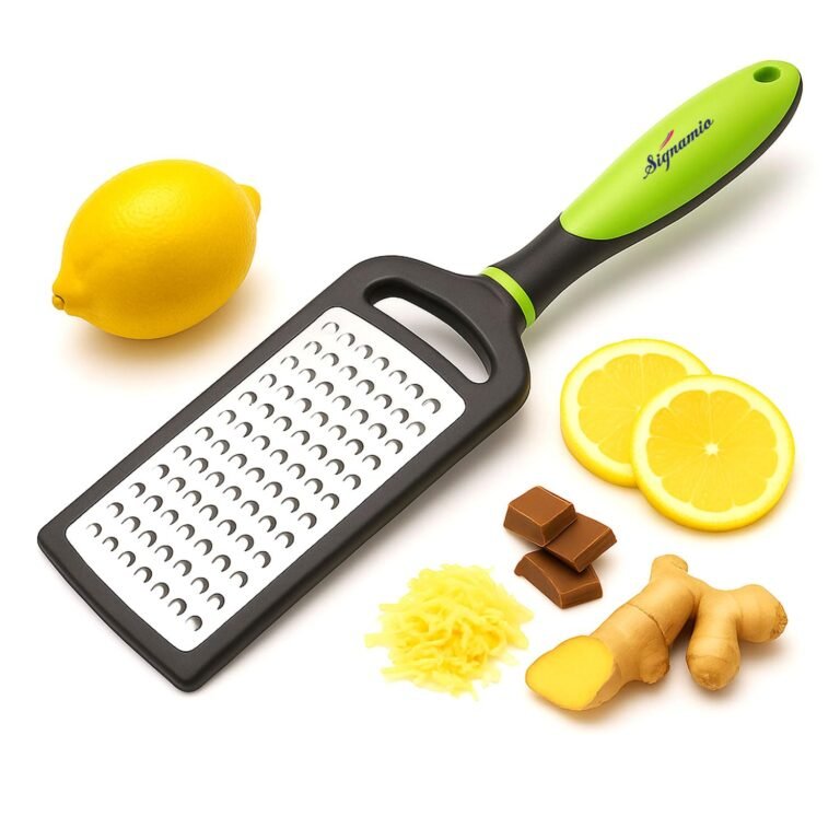 SIGNAMIO Cheese and Vegetable Grater for Kitchen Steel – Green
