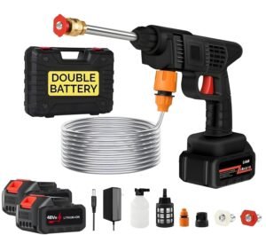 Car Washer High Pressure Gun TEKCOOL Cordless Portable Wireless Pressure Washer Gun 48V 12000mah High Pressure Water Gun for Car Wash Bike Washing Cleaning| Adjustable Nozzle and 5M Hose Pipe (FDS)