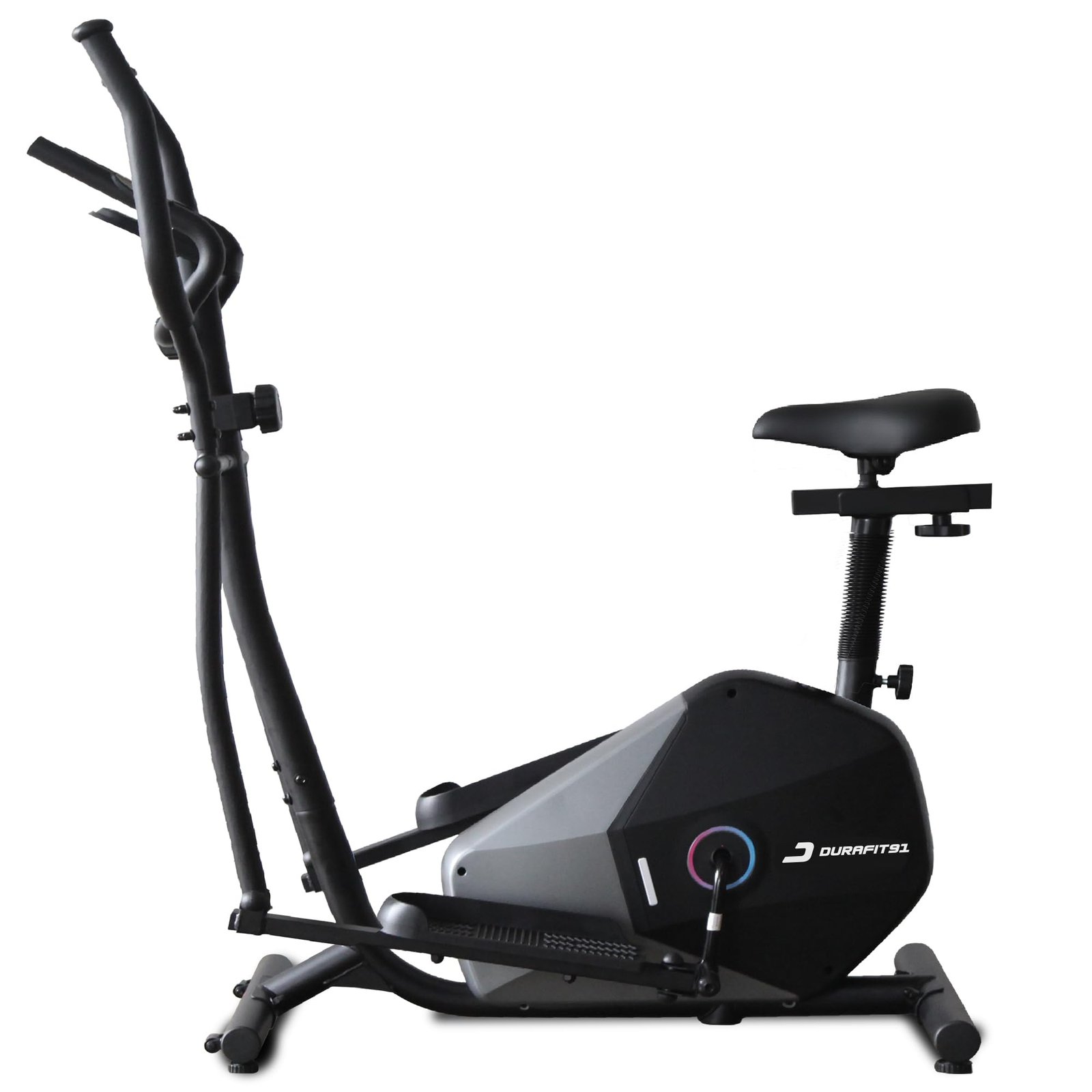 Durafit91™ Aerostride Elliptical Cross Trainer |7 Kg Flywheel | Max User Weight 120 Kg | 8 Levels Magnetic Adjustable Resistance| Adjustable Seat | LCD Display