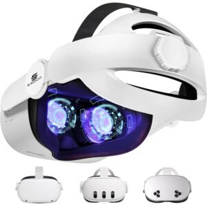 Head Strap for Meta Quest 2/3/3s, 3-in-1 Adjustable Halo Headband, Replacement for Elite Strap, Enhanced Comfort Gaming Immersion VR Accessories Compatible with Meta Quest 2/3/3s