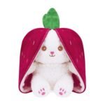 Amazon Brand – Jam & Honey Reversible Carrot Strawberry Bunny Plush Toy | Zipper | Cute Stuffed Animal | Rabbit Soft Toy |Age 3 Years and Above