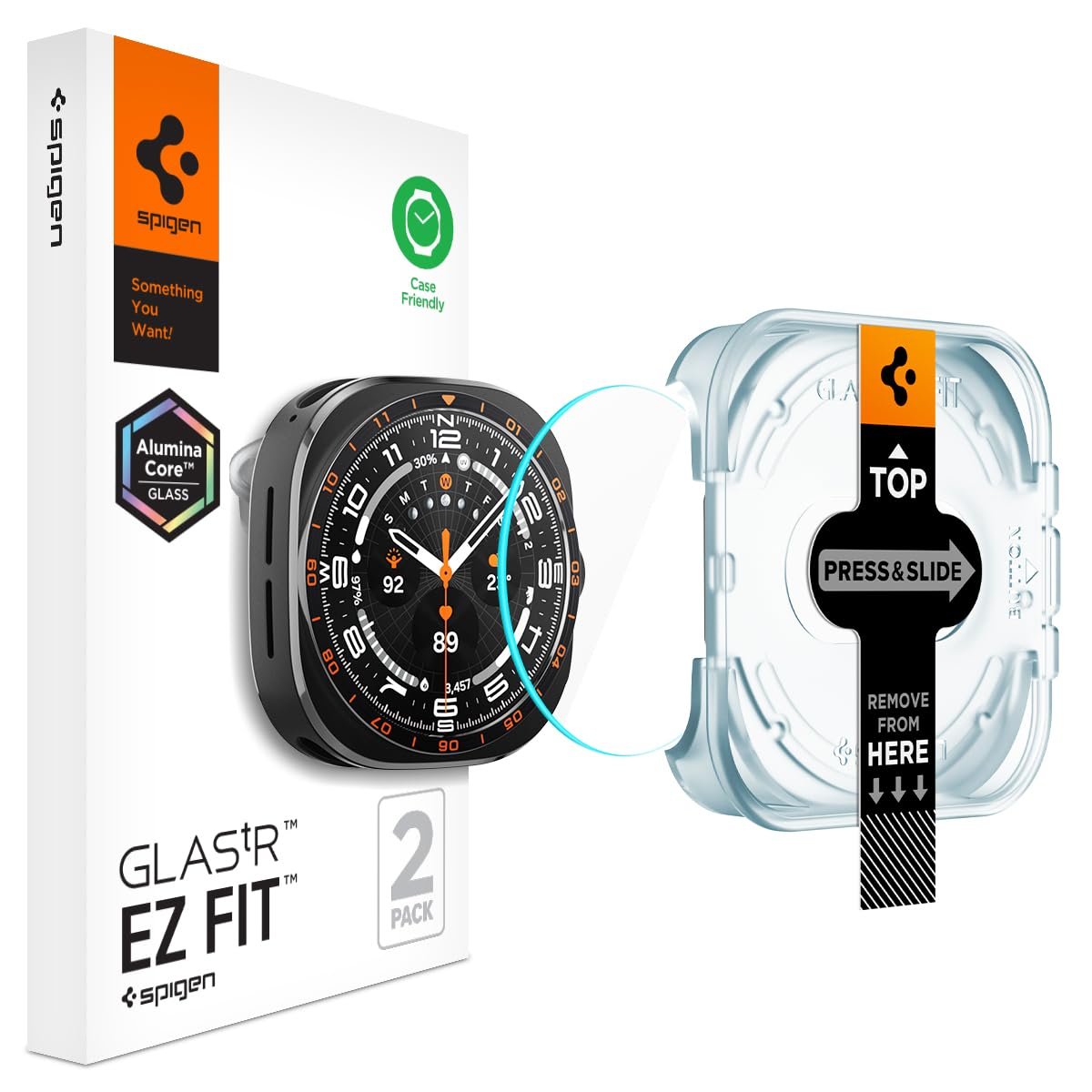 Spigen EZ Fit Tempered Glass for Galaxy Watch Ultra 2 (47mm) [2P]