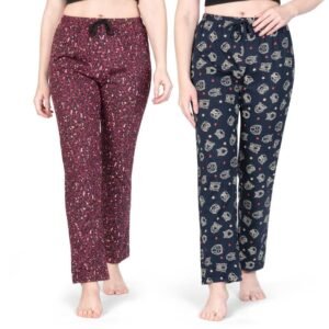 Real Basics Womens Cotton All Over Print Pyjamas (Set of 2)
