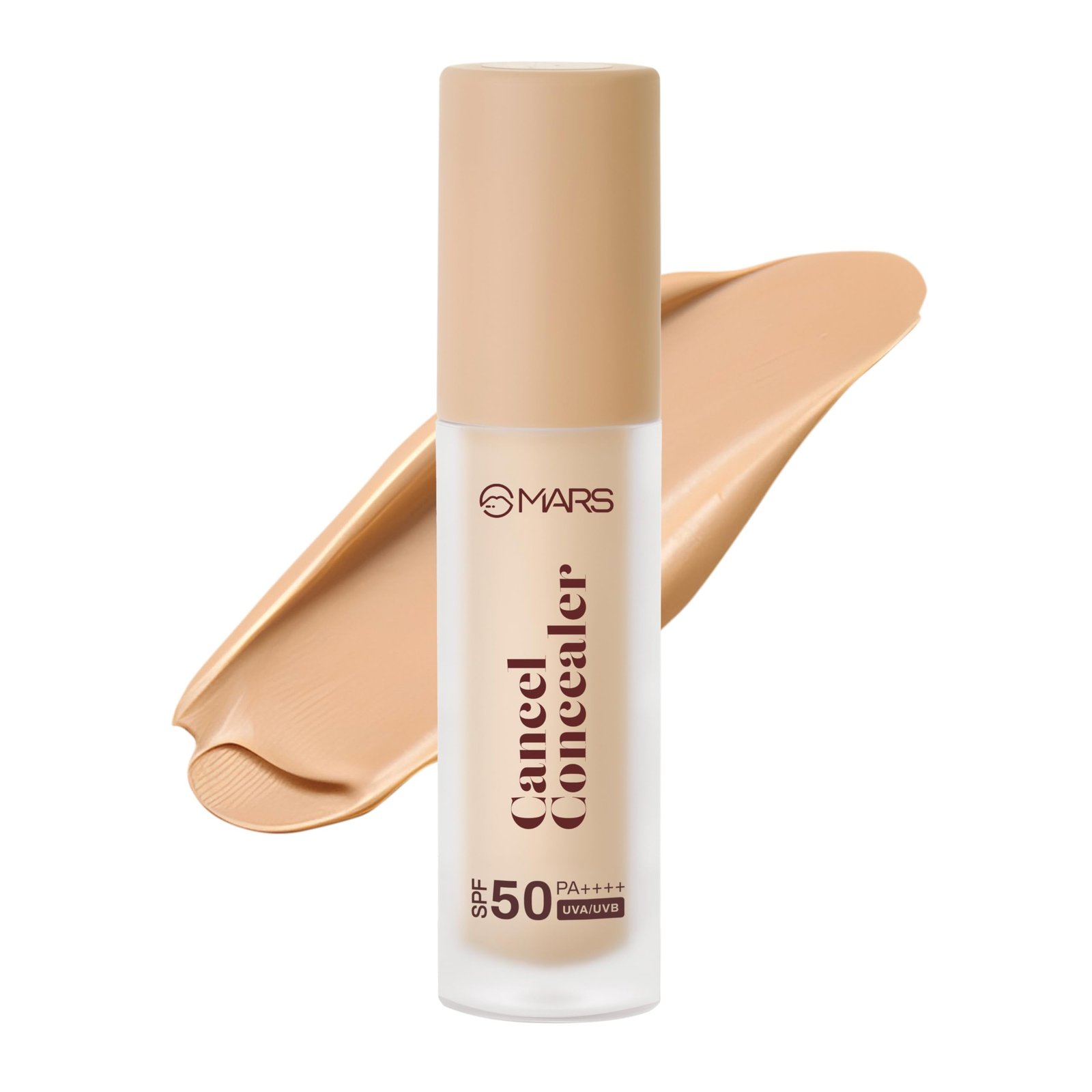 MARS SPF50 PA++++ Cancel Concealer with Radiant Natural Finish (6.0 ml) (05-SANDSTONE) | Lightweight | Medium to High Coverage | Long-Lasting & Multi-Purpose | Crease Resistant
