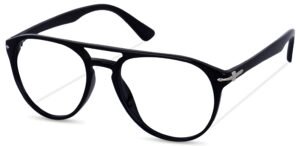 Roshfort Money Heist Professor Eyeglass ARC Glass Blue Light Blocking Coating Glasses for Men Women Retro Aviator Computer Eyewear Acetate Italic Frame (B-1, Black).