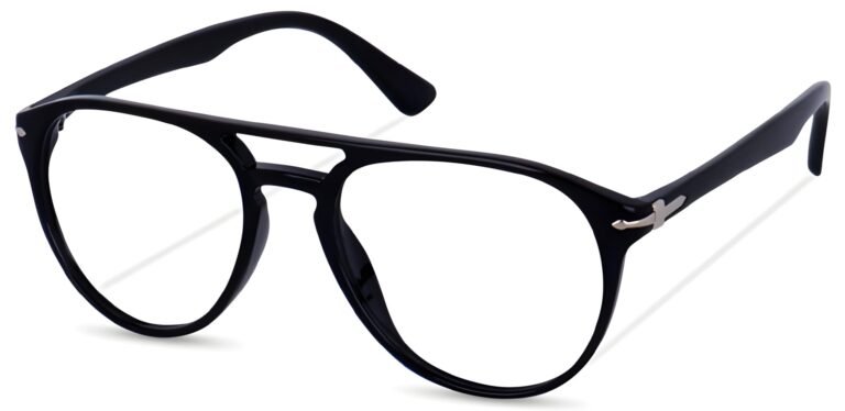 Roshfort Money Heist Professor Eyeglass ARC Glass Blue Light Blocking Coating Glasses for Men Women Retro Aviator Computer Eyewear Acetate Italic Frame (B-1, Black).