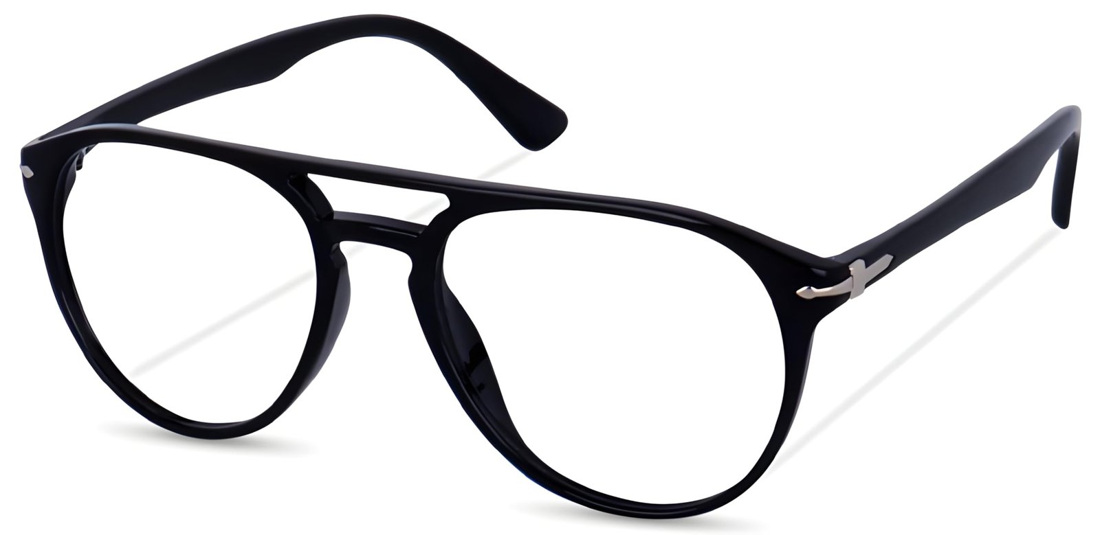 Roshfort Money Heist Professor Eyeglass ARC Glass Blue Light Blocking Coating Glasses for Men Women Retro Aviator Computer Eyewear Acetate Italic Frame (B-1, Black).