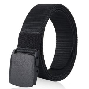 ZORO Men’s Nylon Fabric Belt for Men, Plastic Flap Buckle, fits on upto 40 inches waist size