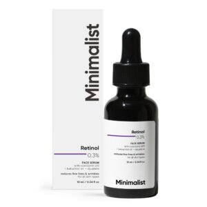 Minimalist Anti-Aging Night Serum with 0.3% Retinol & Q10 | Suitable for All Skin Types | Fine Lines & Wrinkles Reduction Serum for Beginners | Water-Free Formula for Stability & Nourishment | Fragrance-Free & Non-Comedogenic | For Women & Men | 10 ml