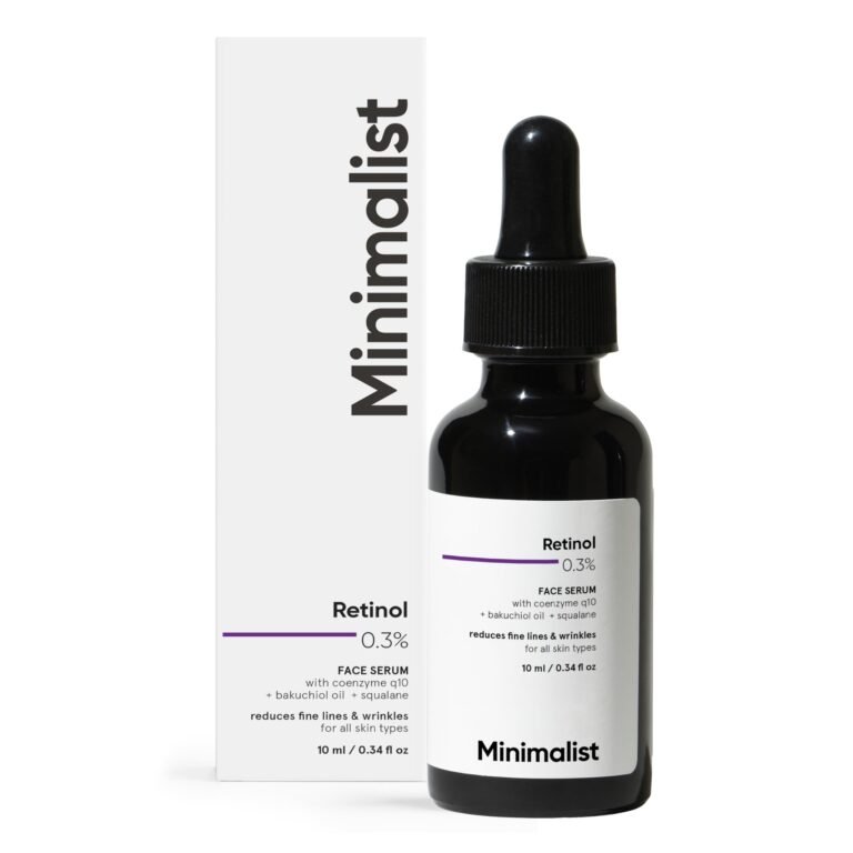 Minimalist Anti-Aging Night Serum with 0.3% Retinol & Q10 | Suitable for All Skin Types | Fine Lines & Wrinkles Reduction Serum for Beginners | Water-Free Formula for Stability & Nourishment | Fragrance-Free & Non-Comedogenic | For Women & Men | 10 ml