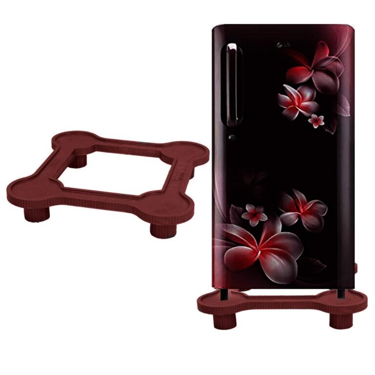 Your’s Shopekart Heavy Duty Refrigerator Stand Suitable for All Brand Single Door/Double Door Refrigerators, 150-292 L (Maroon Color)