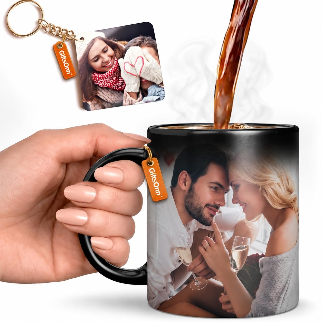 Custom Personalized Magic Mug – Custom Photo, Name & Quote Ceramic Mug – Birthday, Anniversary, Valentine’s Gift – 330ml Color Changing Mug for Girlfriend, Boyfriend, Husband, Wife