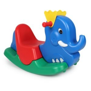 Amazon Brand – Jam & Honey Elephant Tusker Ride-on, Multicolor | 12+month Blue