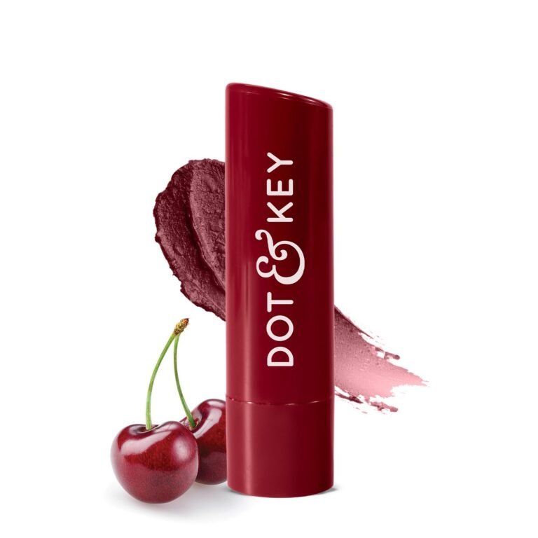 Dot & Key Barrier Repair Hydrating Lip Balm SPF 50 | Cherry Crimson | Repairs Damaged Lip Barrier | High Tinted | 4.5 gm