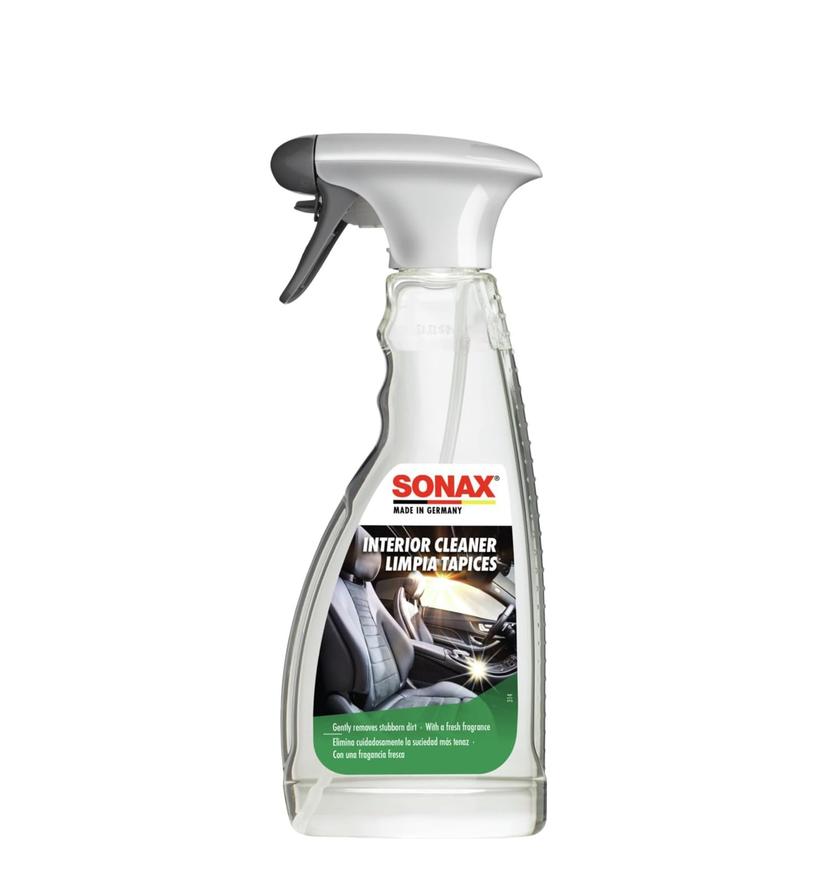 SONAX Car Interior Cleaner 500ml | Multi-Surface Matte Finish Detailer for Plastics, Upholstery, Fabric & Headliners | Deep Stain Remover & Odor Eliminator, Non-Greasy | Art.No.03212000