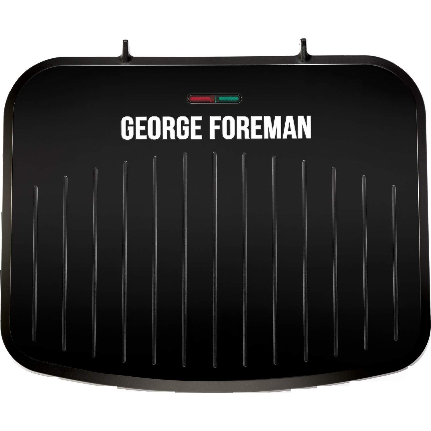 George Foreman Medium Electric Fit 1630W Grill Toaster Sandwich Maker | Non stick, Healthy, Griddle, Panini, Steaks, Burgers, BBQ, Energy saving, Vertical storage, Easy clean, Drip tray | Black, 25810