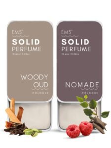 EM5 Solid Perfume Set of 2 | Alcohol Free | Long Lasting | Woody Oud & Nomade