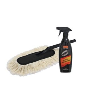 Jopasu Car Duster & Duster Rejuvenator Combo | Premium Car Cleaning Kit | Reusable Cotton Wax Duster with Rejuvenator Spray