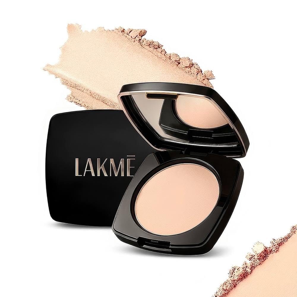 Lakme Forever Matte Compact, Smooth Finish, Lightweight Compact Powder That Lasts for 12 HrsFor A Natural Even Toned Look, Coral, 9g