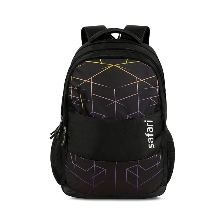 Safari Hitech Large Size 35 Ltrs Water Resistant Standard 4 Compartment Backpack – Black