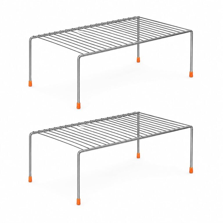 StainlessSteel Under Cabinet Kitchen DishRack Expandable Storage FloatingShelves For Kitchen Multipurpose Organizer Extend Up To 580 Mm With Anti-Rust Nano Coating(Pack of 2)(Nhsp) Silver