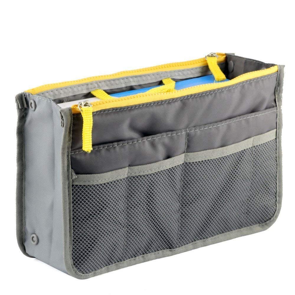 Styleys Nylon Grey Handbag Organizer For Easy Handbag Changing