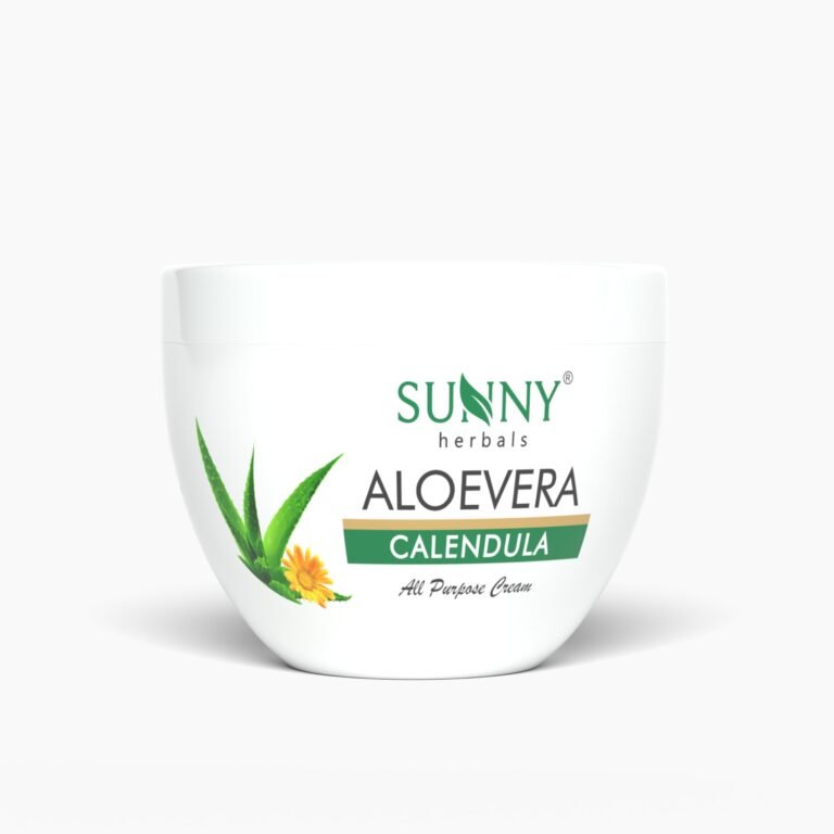 Sunny Herbals Aloevera Calendula Cream | Helps with Dry Skin | Reduces Hyperpigmentation | Fades Melasma | Soothes Skin Issues | Deeply Hydrates | With Aloe Vera & Calendula| Natural Nourishment, 500 gm