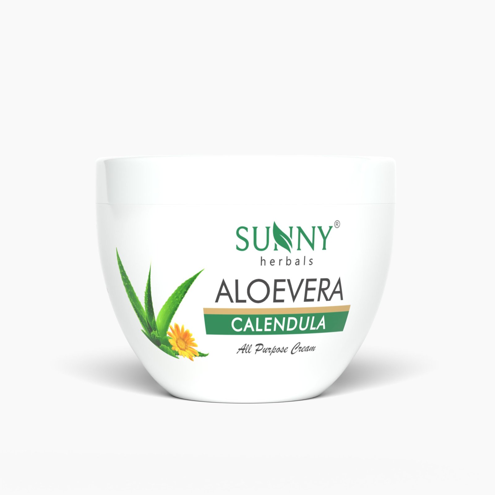 Sunny Herbals Aloevera Calendula Cream | Helps with Dry Skin | Reduces Hyperpigmentation | Fades Melasma | Soothes Skin Issues | Deeply Hydrates | With Aloe Vera & Calendula| Natural Nourishment, 500 gm