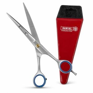 DANIAL 6.5″ Professional Stainless Steel Hair Cutting Scissors – Ideal for Men’s Women Barbering, Beard, Mustache Trimming, and Grooming