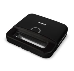 Havells Perfect Fill Plus 800W Toaster Griller Sandwich Maker | 2 Slice Sandwich maker| Food Grade Non-Stick Grill Plates | Easy Clean | Power Indicators | 2 Years Door Step Warranty by Havells| Black